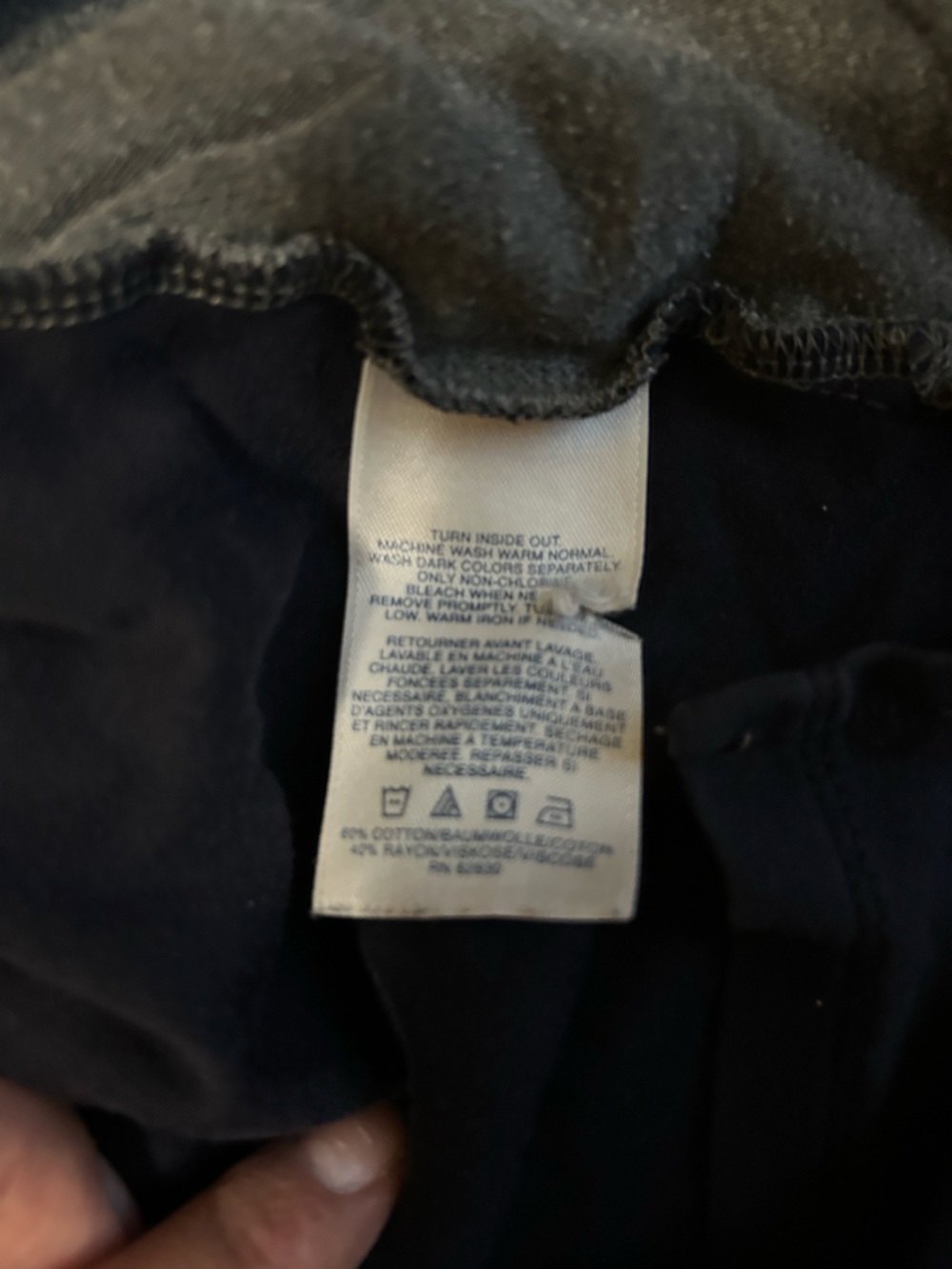 Lands' End Black Top with Contrast Trim